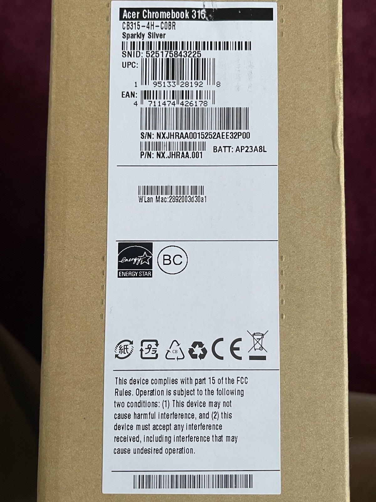 Acer Chromebook 315 CB315-4H 15.6″