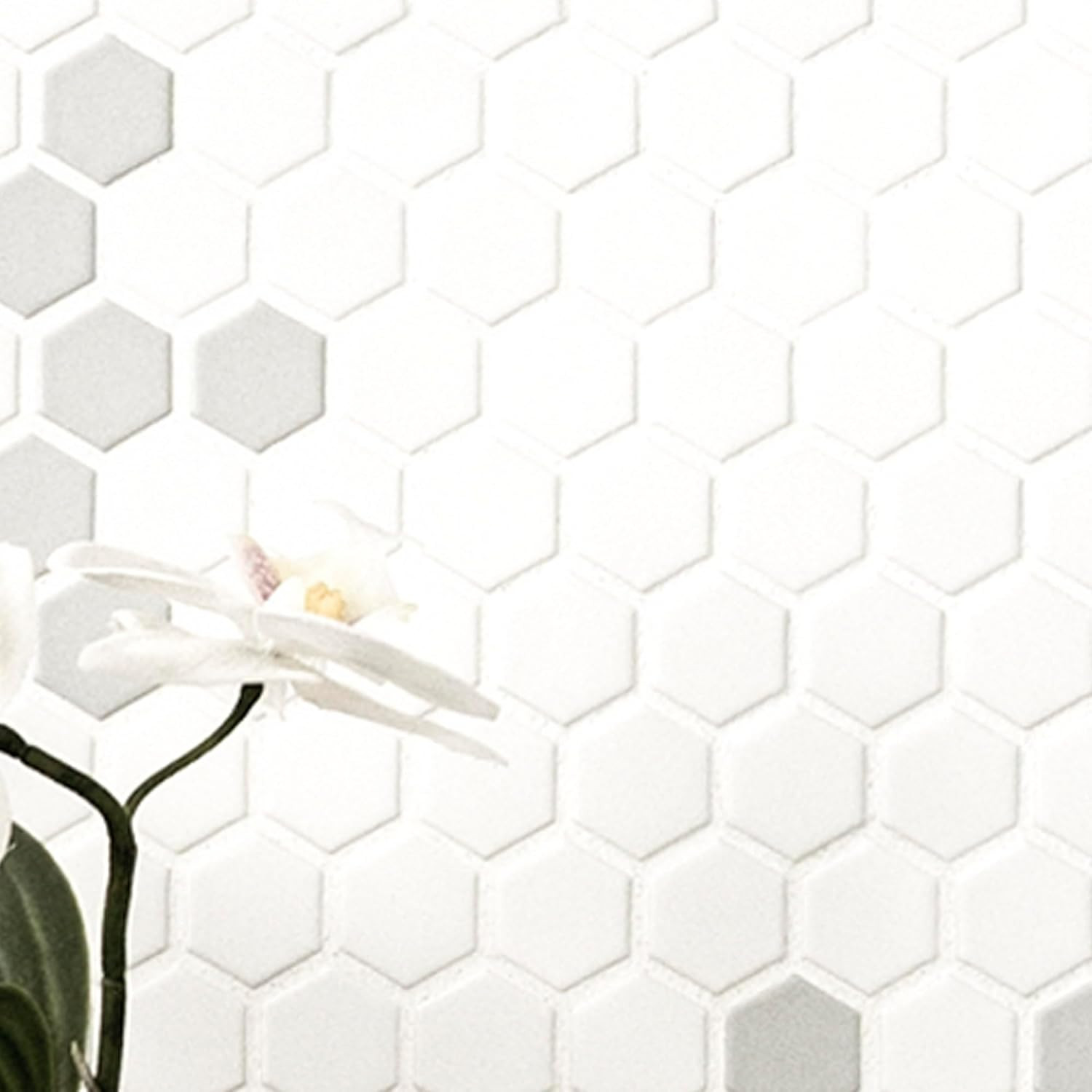 Stylish 12×12 Matte Porcelain Tile in White & Gray for Backsplash & Floors