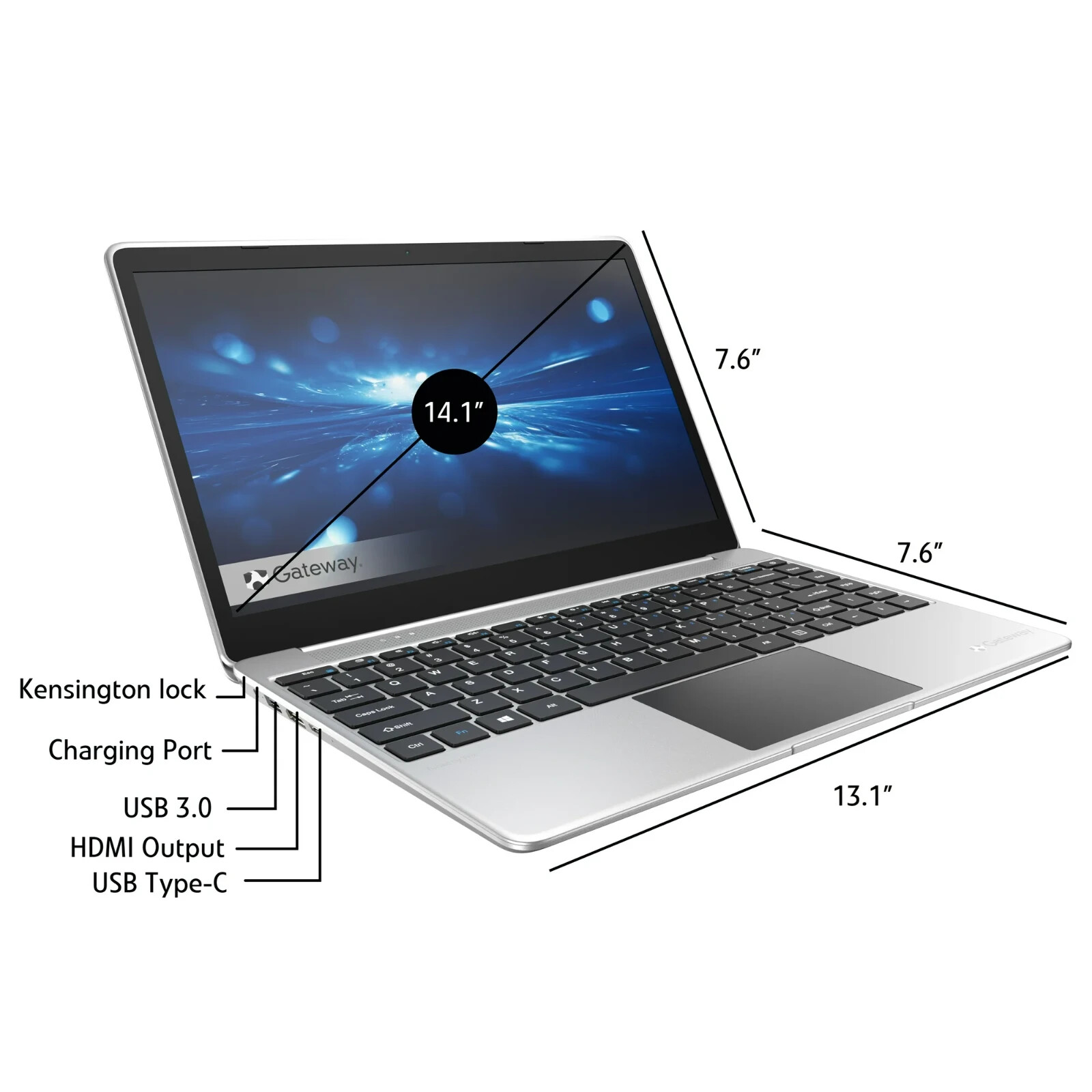 GATEWAY 14.1″ ULTRA SLIM NOTEBOOK, INTEL I5-1135G7, INTEL IRIS XE, SILVER