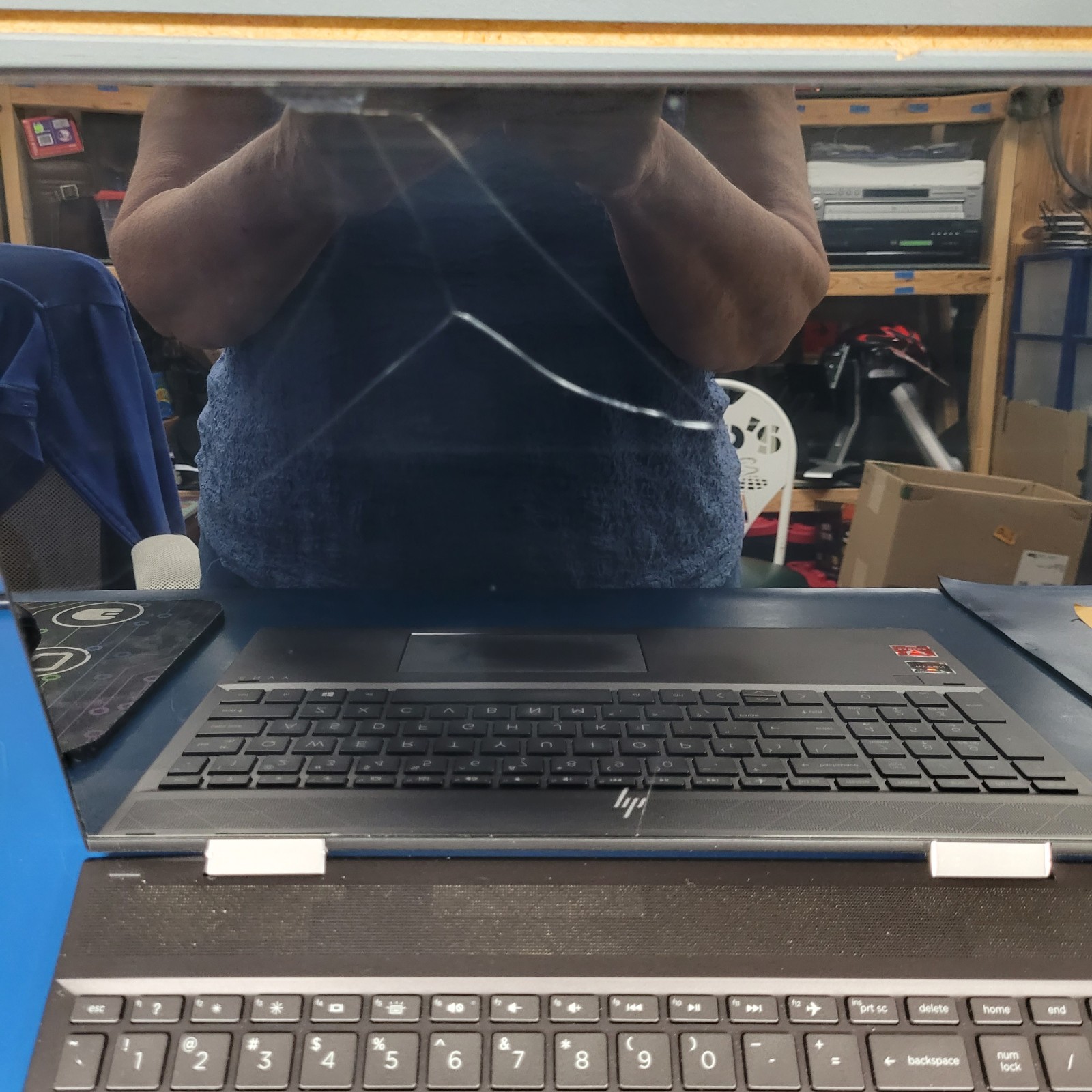 HP Envy 15bq075nr Laptop – Motherboard Pulled LCD Glass Cracked FOR PARTS