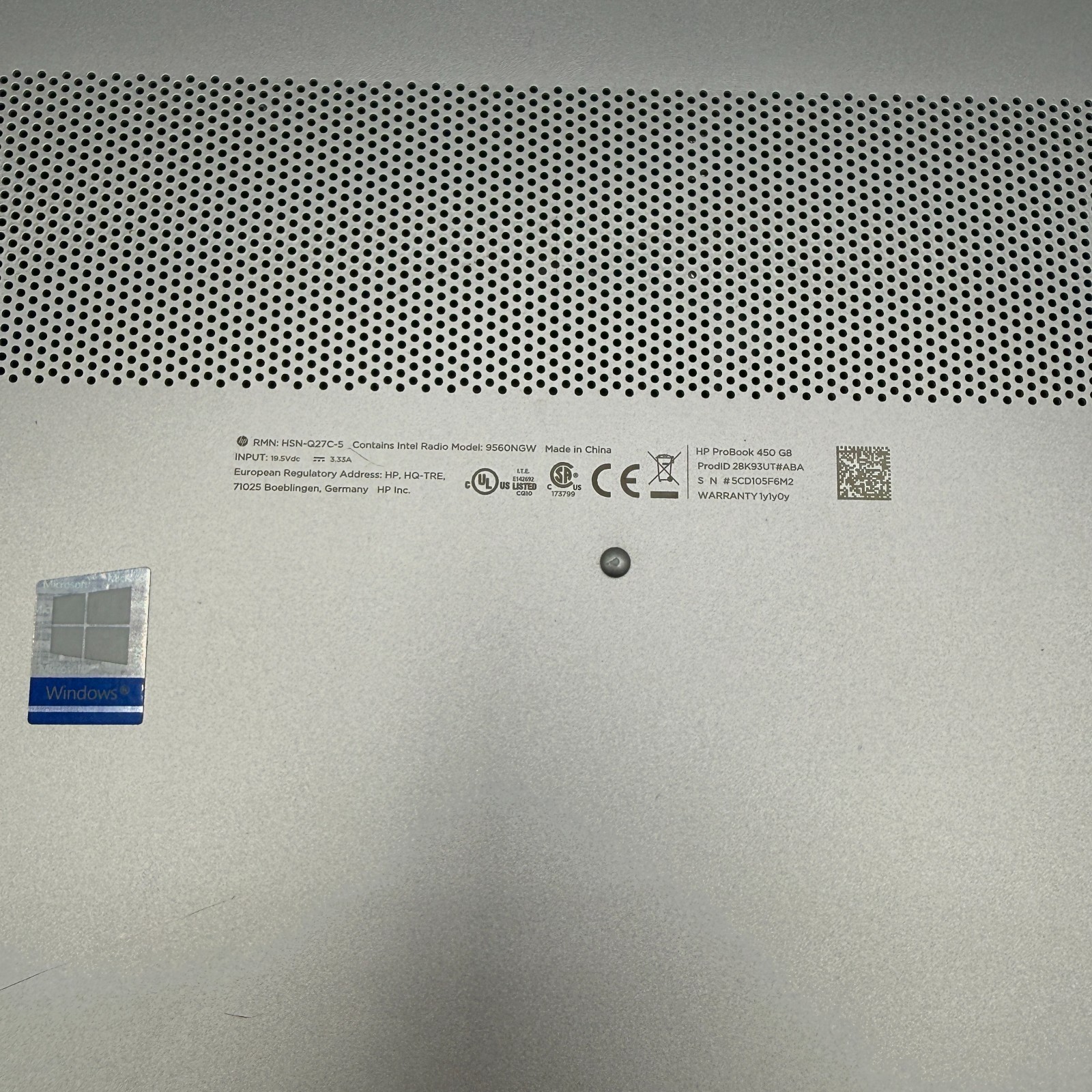 HP ProBook 450 G8 15.6″ i5-1135G7 16GB RAM 256GB SSD Win11 Pro USB-C FHD Laptop