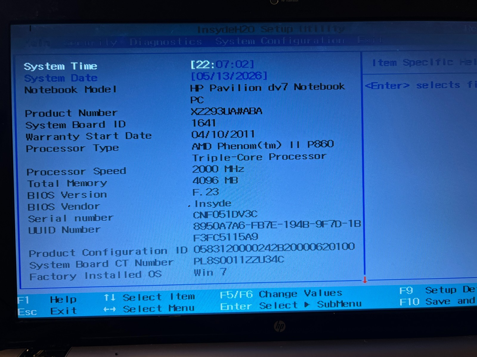 HP Pavilion dv7-4272us 17.3″ Laptop AMD Phenom II 4GB Ram 700GB Beats Audio READ