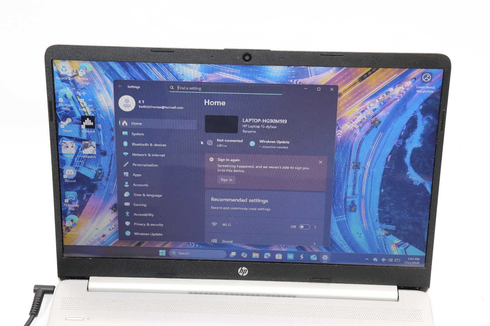 HP 15.6″ 15-dy1031wm Intel i3-1005G1, 8GB RAM, 256GB SSD, Windows 11 Home