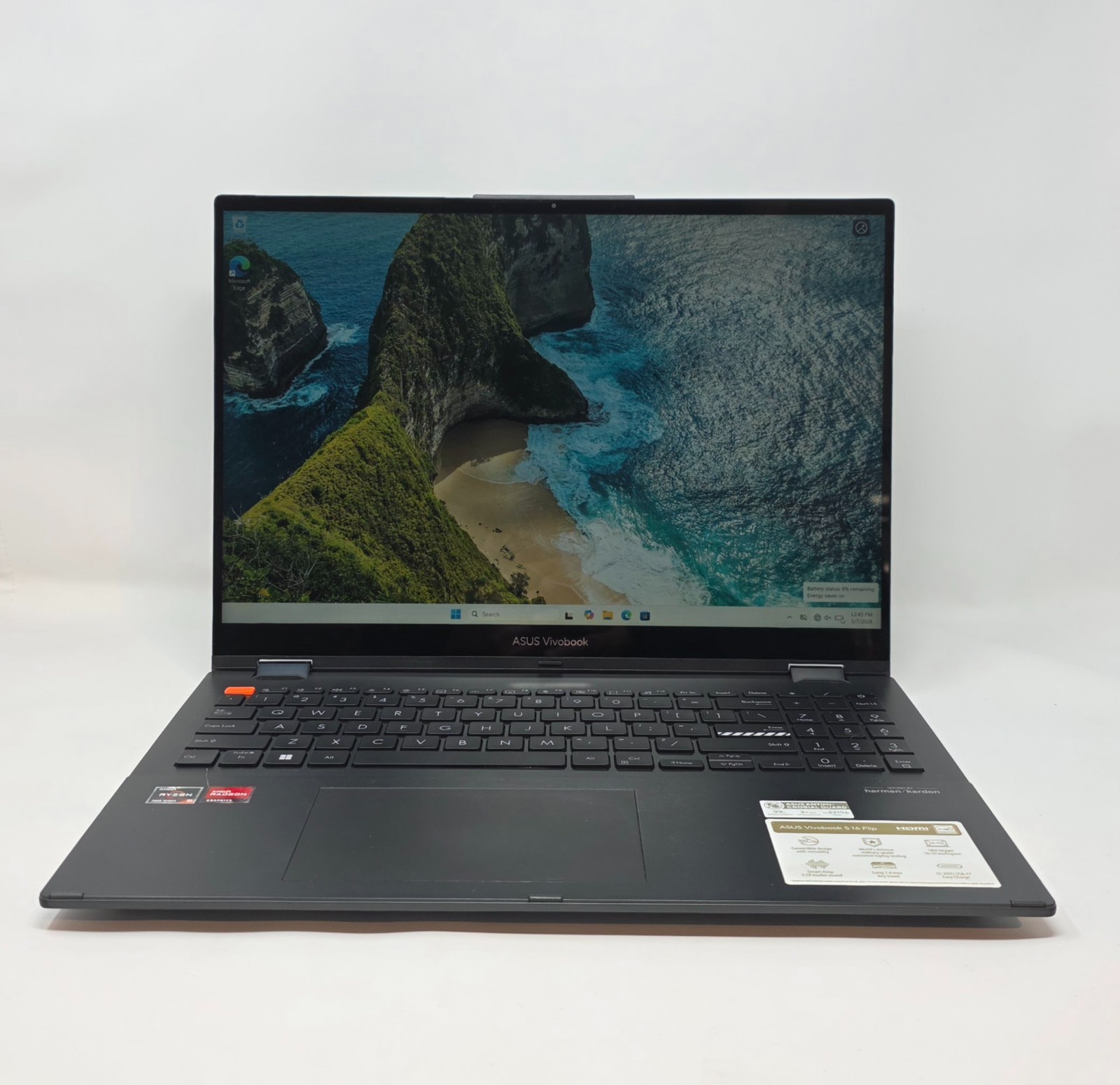 ASUS VivoBook S 16 Flip Laptop Ryzen 5 8GB RAM – POSSIBLE SCREEN BURN IN