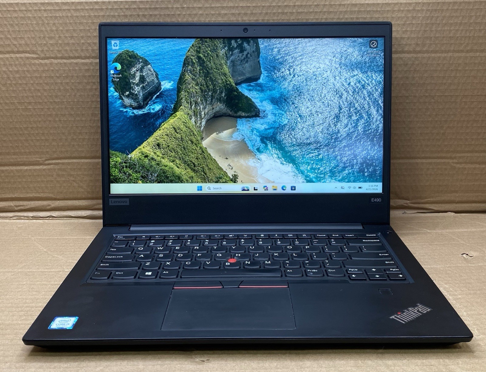 Lenovo ThinkPad E490 14″ Core i5-8265U @ 1.60GHz 8GB RAM 256GB SSD Windows 11Pro