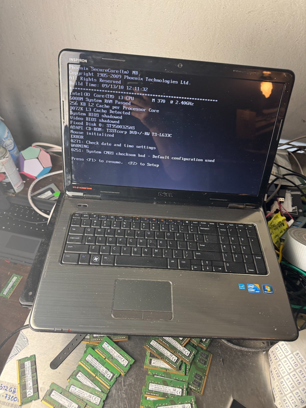 Dell Inspiron N7010 Core i3 M370, 6GB RAM, 17.3″ Laptop for Repair #5106