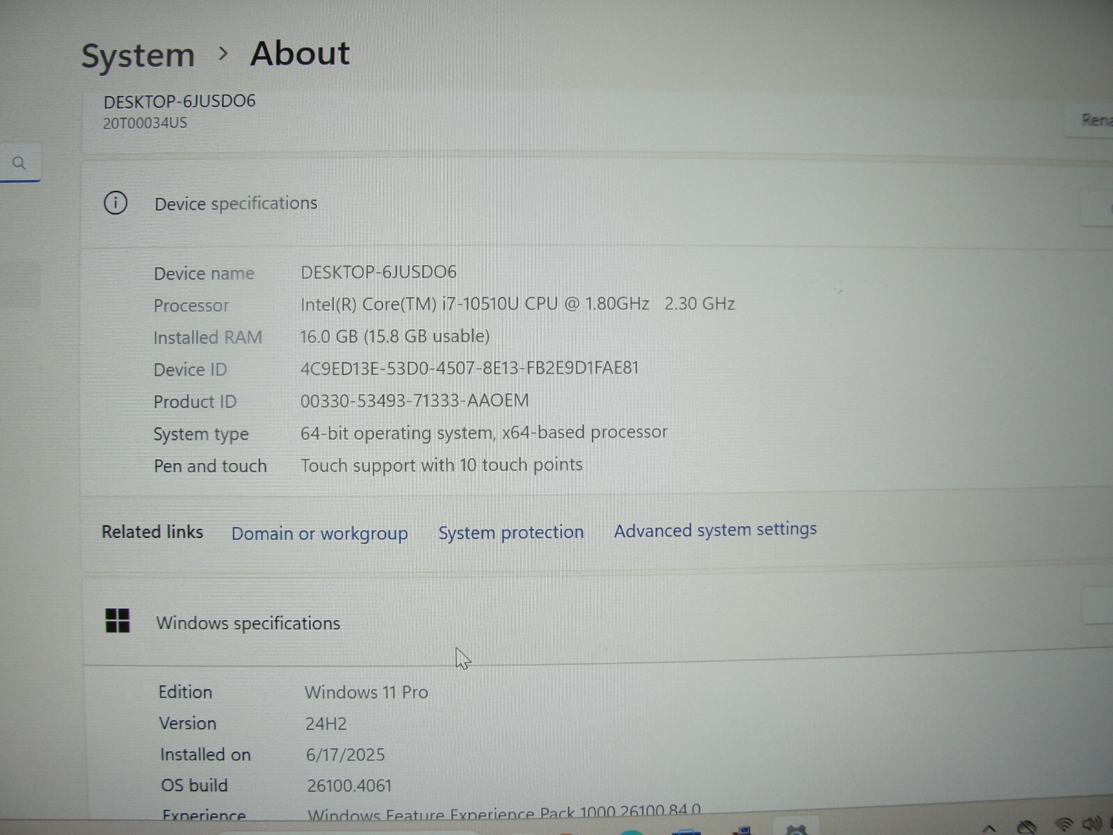 Lenovo ThinkPad T14s Gen 1 14” TOUCH FHD Intel Core i7-10510U 1.8GHz 16GB 512GB