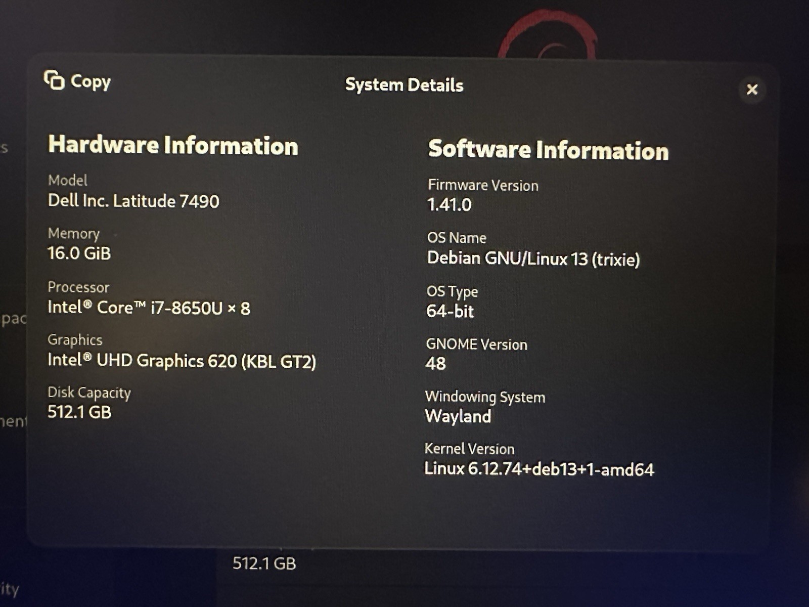 Dell Latitude 7490 14” Intel Core i7-8650U 16GB RAM 512 SSD NEEDS NEW LCD