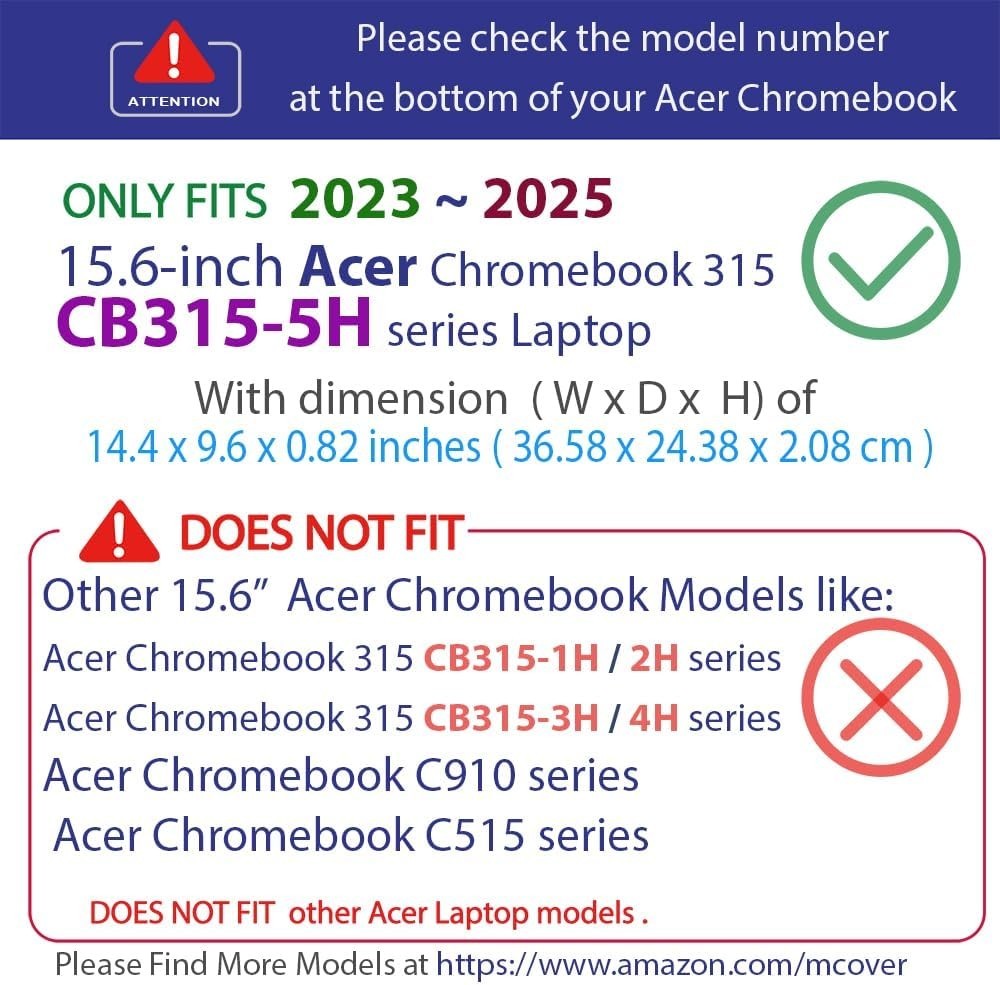 Custom Purple Laptop Case with Kickstand for 2023-2025 Acer Chromebook 315