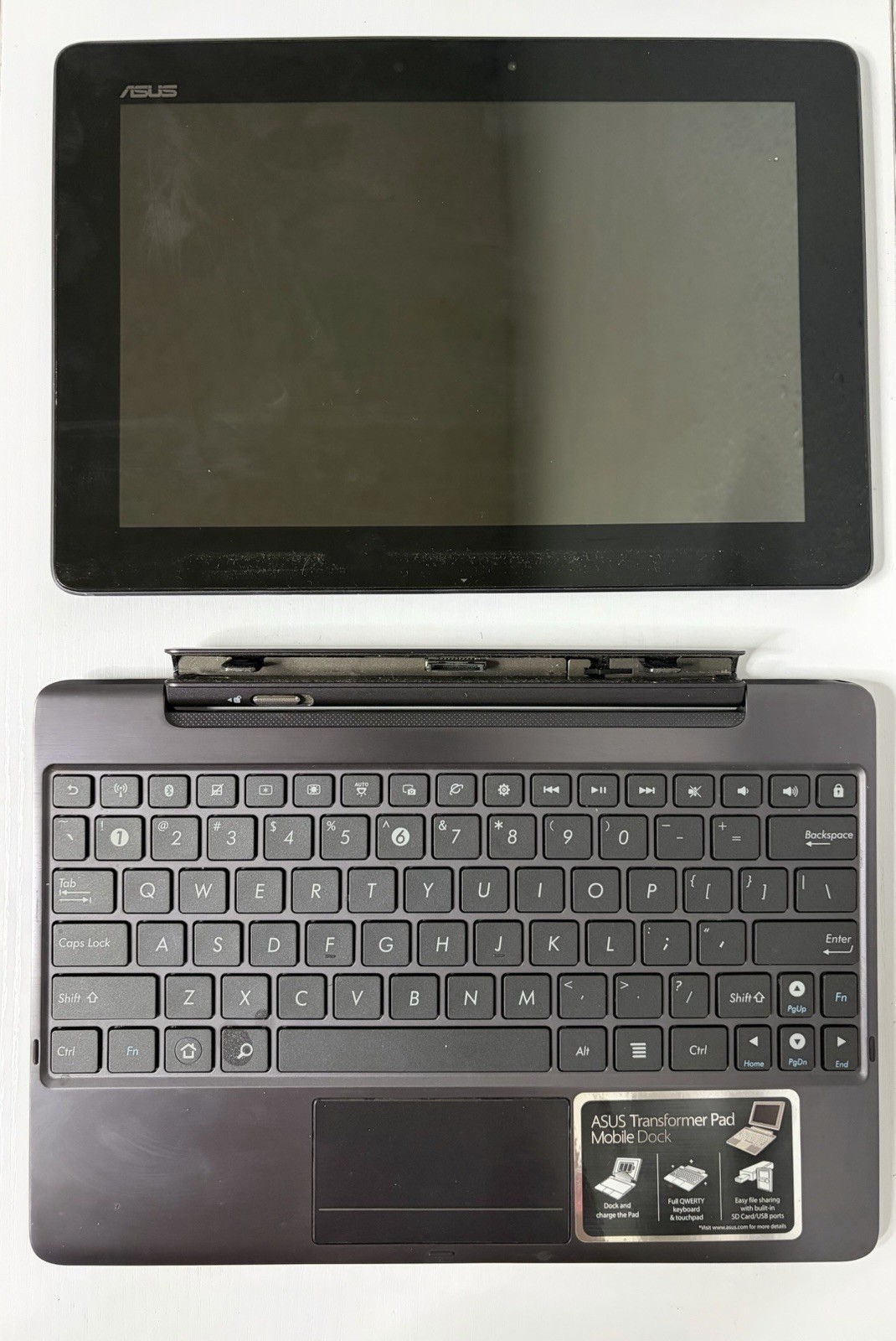 ASUS Transformer Pad Notebook AMD Athlon, Detachable Keyboard, SD/USB, Gray