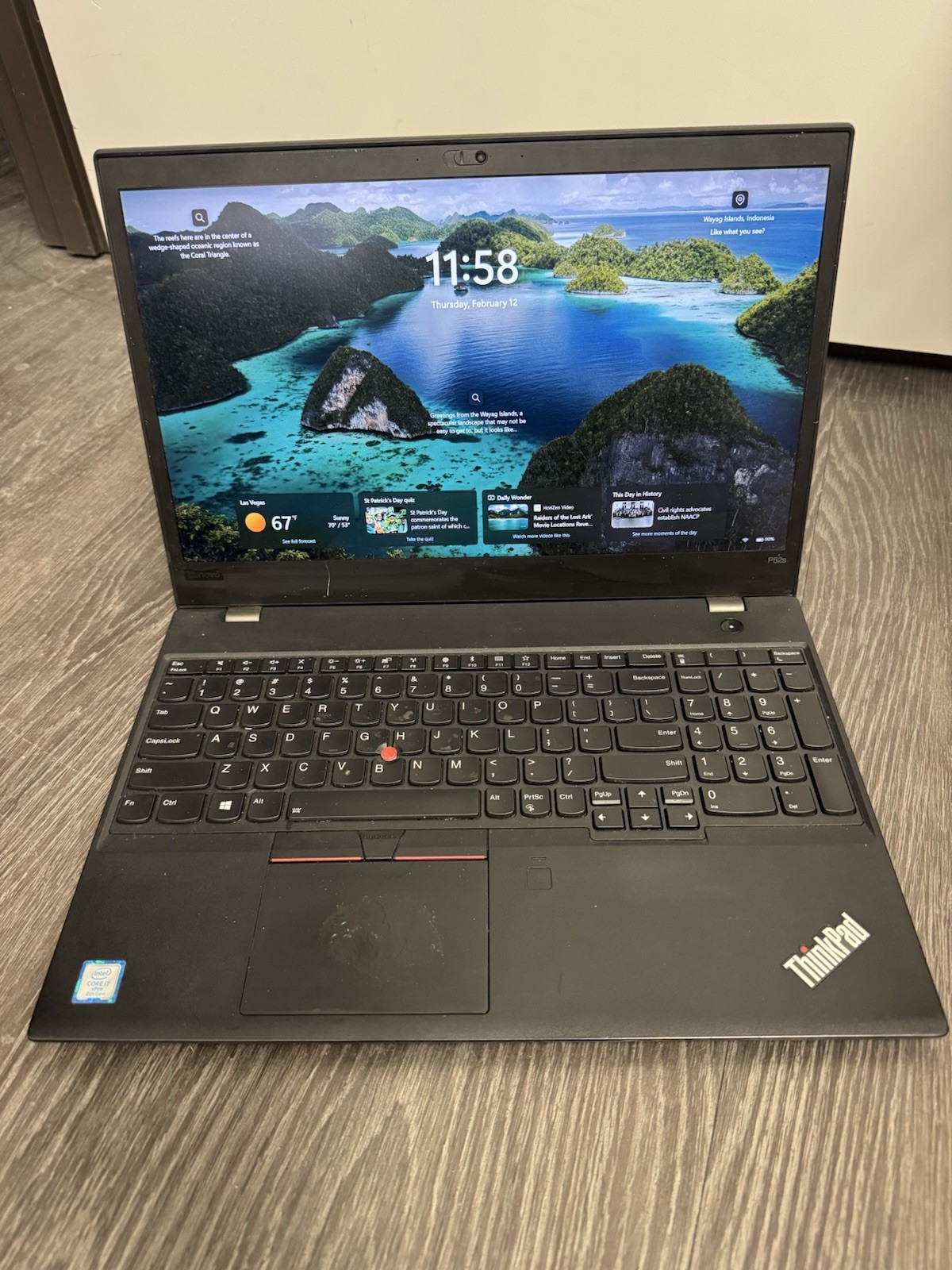 Lenovo ThinkPad P52s i7-8650U 512GB 16GB Ram Touchscreen Laptop W11P