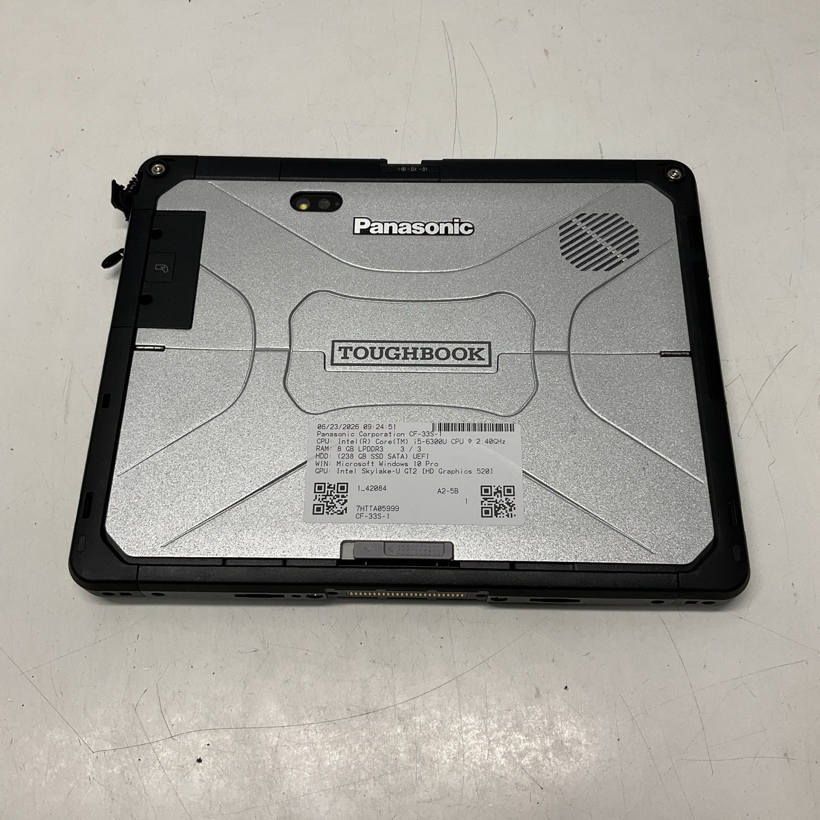 Toughbook Panasonic CF-33S I5-6300U 8GB RAM 256GB SSD Windows 10 Pro NO KEYBOARD