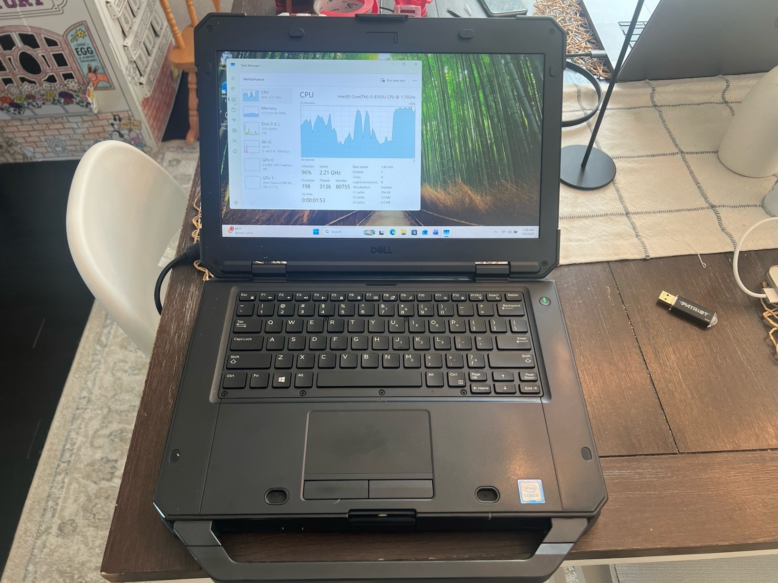 Dell Latitude 5424 Rugged 14″ i5-8350U -16GB DDR4- 512GB SSD