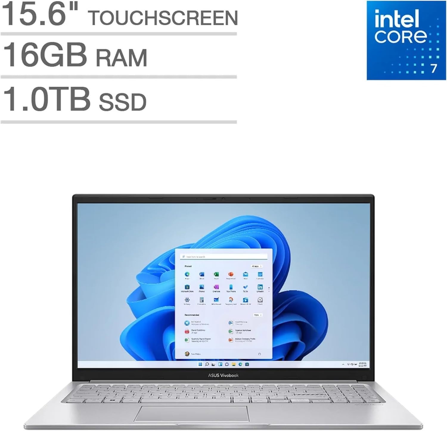 ASUS Vivobook 15.6″ Intel Core 7 150U 16GB RAM/1TB SSD F1504VAP-IH79T