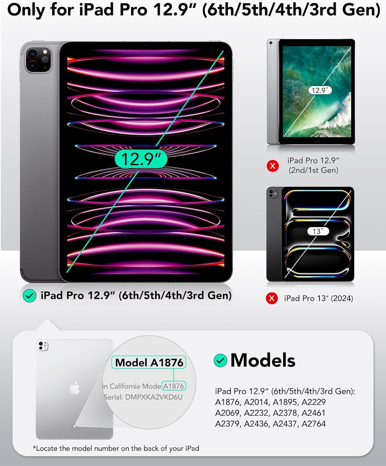 ESR iPad Pro 12.9 Screen Protector, Protective Film for iPad Pro 12.9 Inch