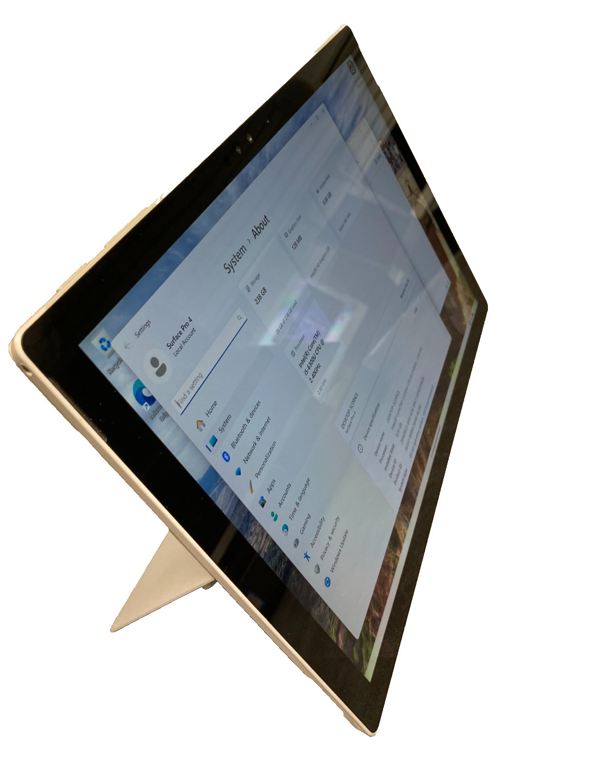 Microsoft Surface Pro 4 Intel i5-6300U @ 2.40GHz 8GB RAM 256GB SSD WIN 11