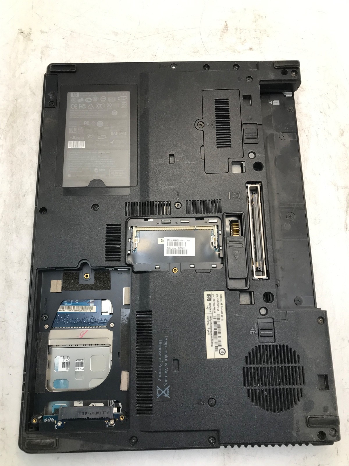 HP Compaq 6910p Intel Core 2 Duo 2.1GHz 14″ NO HDD NO BATT -BOOTS BIOS-MZ