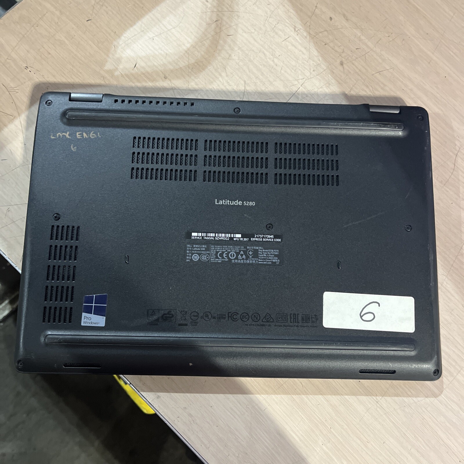 DELL LATITUDE 5280 INTEL CORE I3-7100U 2.40GHZ 8GB RAM NO HD *