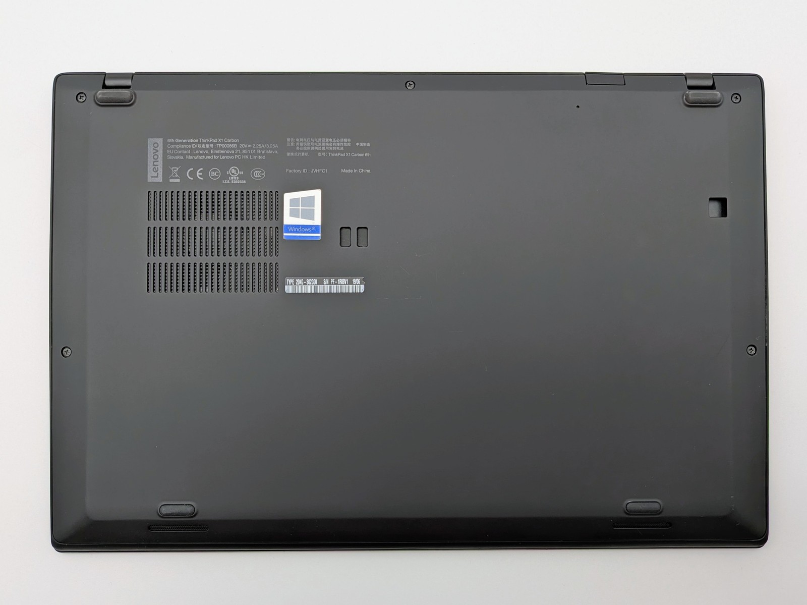 Lenovo ThinkPad X1 Carbon Gen 6 20KG 14″ FHD I5-8350U 256GB SSD 16GB W11P Webcam