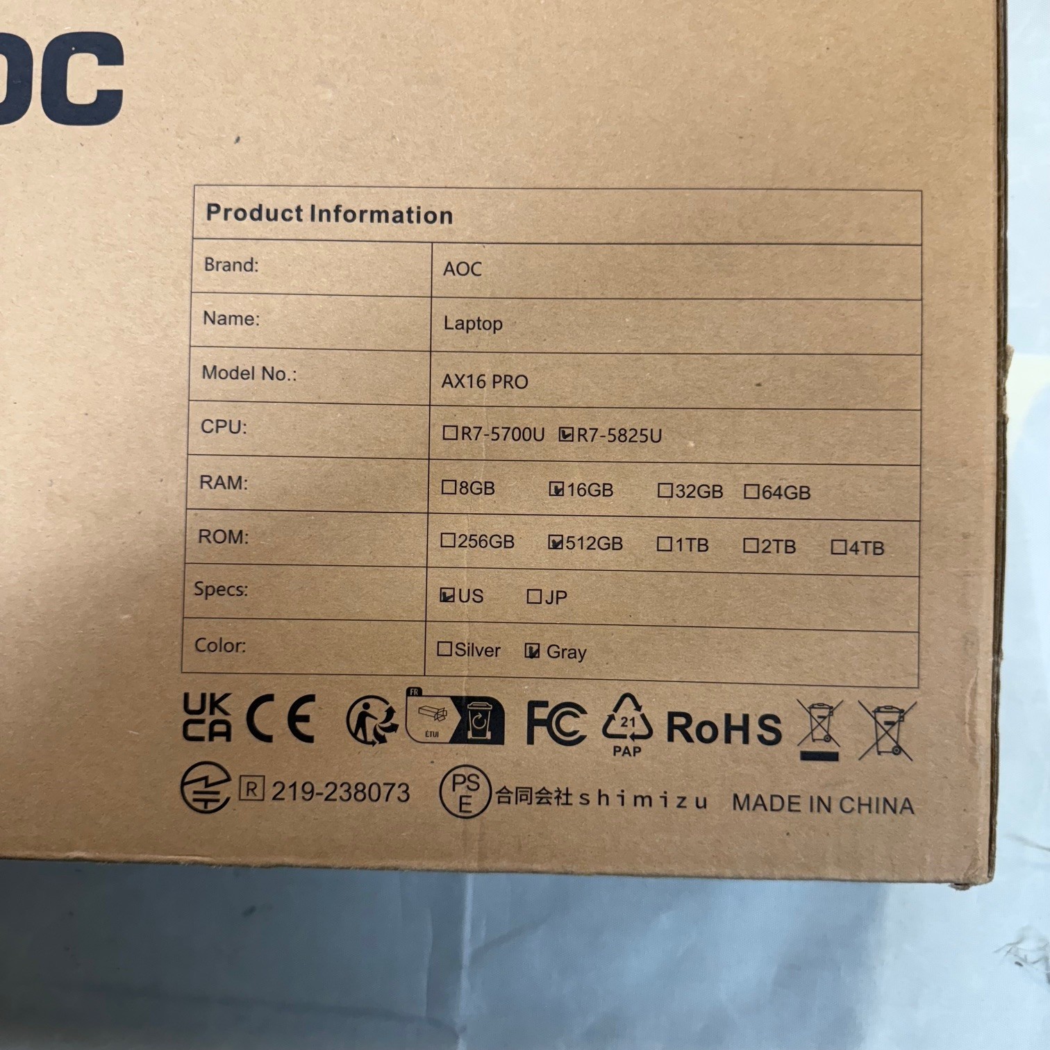 AOC Gaming Laptop, AMD Ryzen 7 5000 Series(8C/16T), 16.1-inch FHD Display Laptop