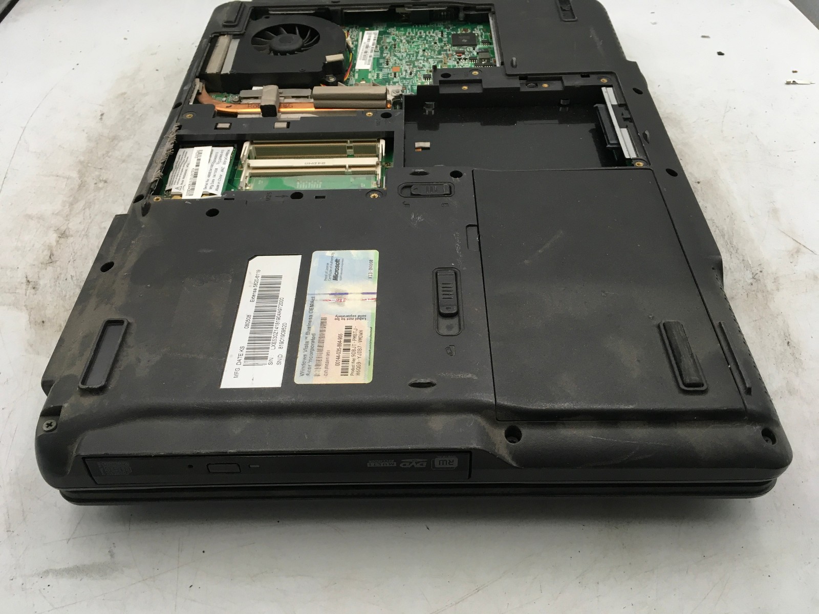 ACER EXTENSA 5620 – BOOTS TO BIOS – INTEL CORE 2 T5550 – NO RAM – READ DESC – BB