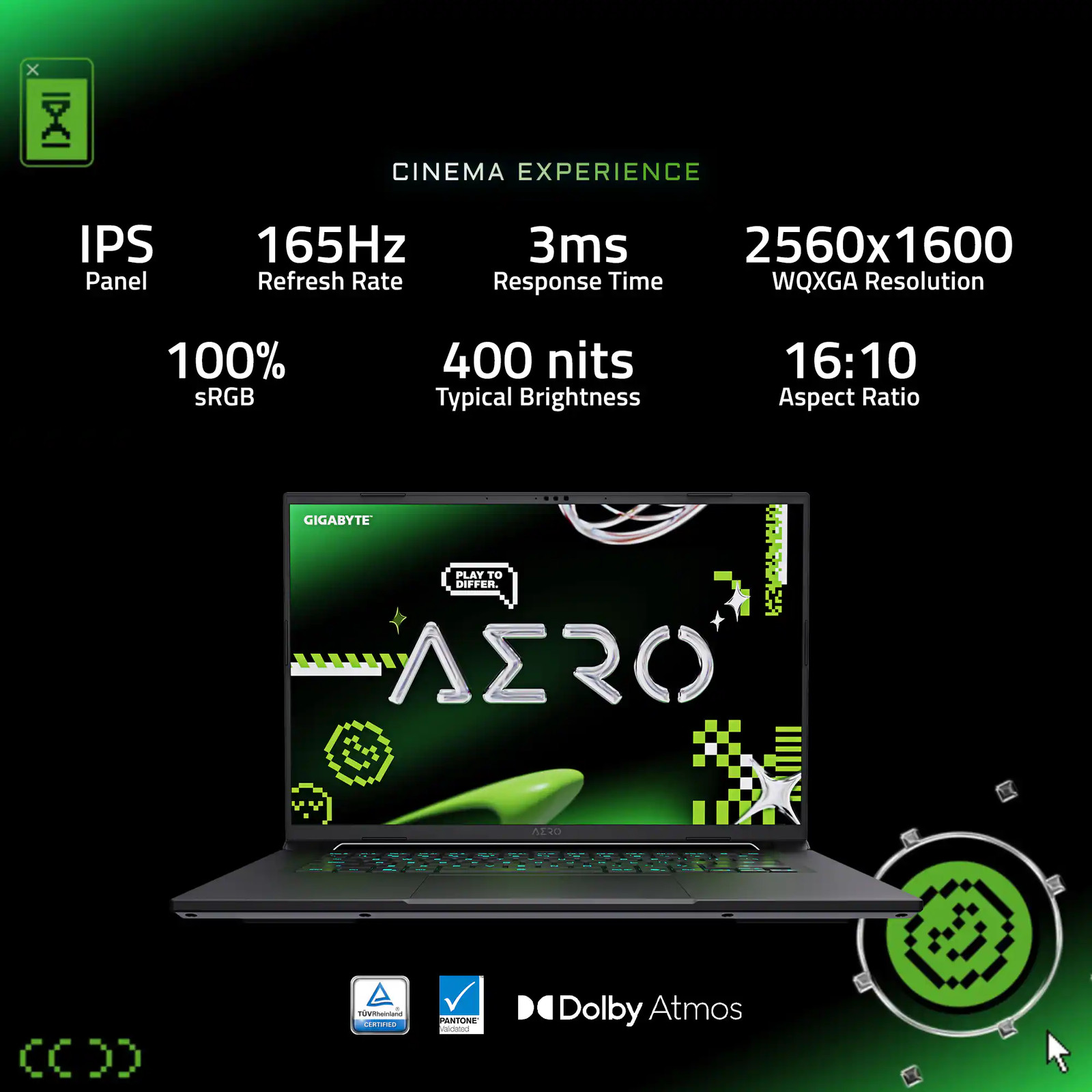 GIGABYTE – AERO X16 – Copilot+ PC – 16″ 2560×1600 WQXGA AMD Ryzen Al 7 350 – …