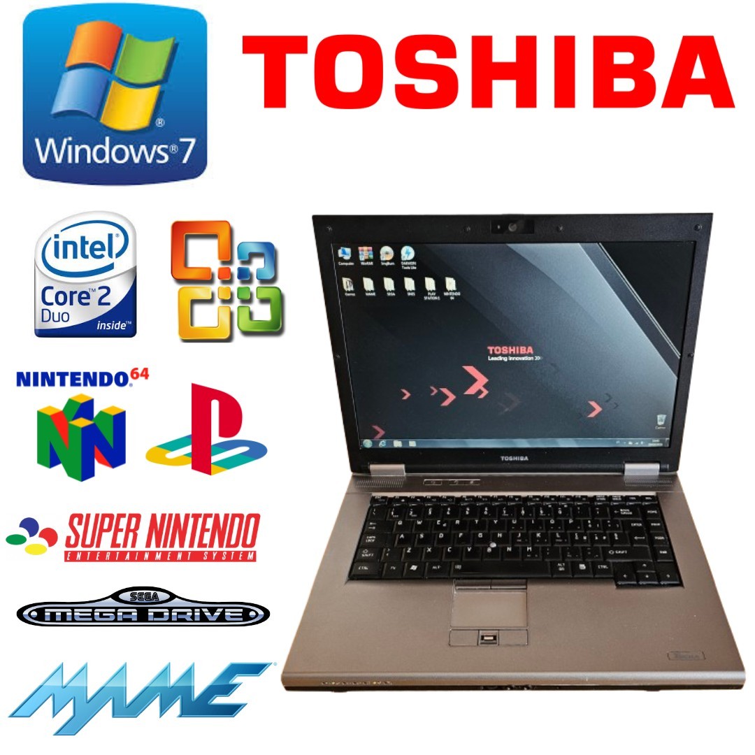 Toshiba Tecra A10-124 Windows 7 15.4″ Retrogaming N64 PS1 SNES SEGA Notebook PC