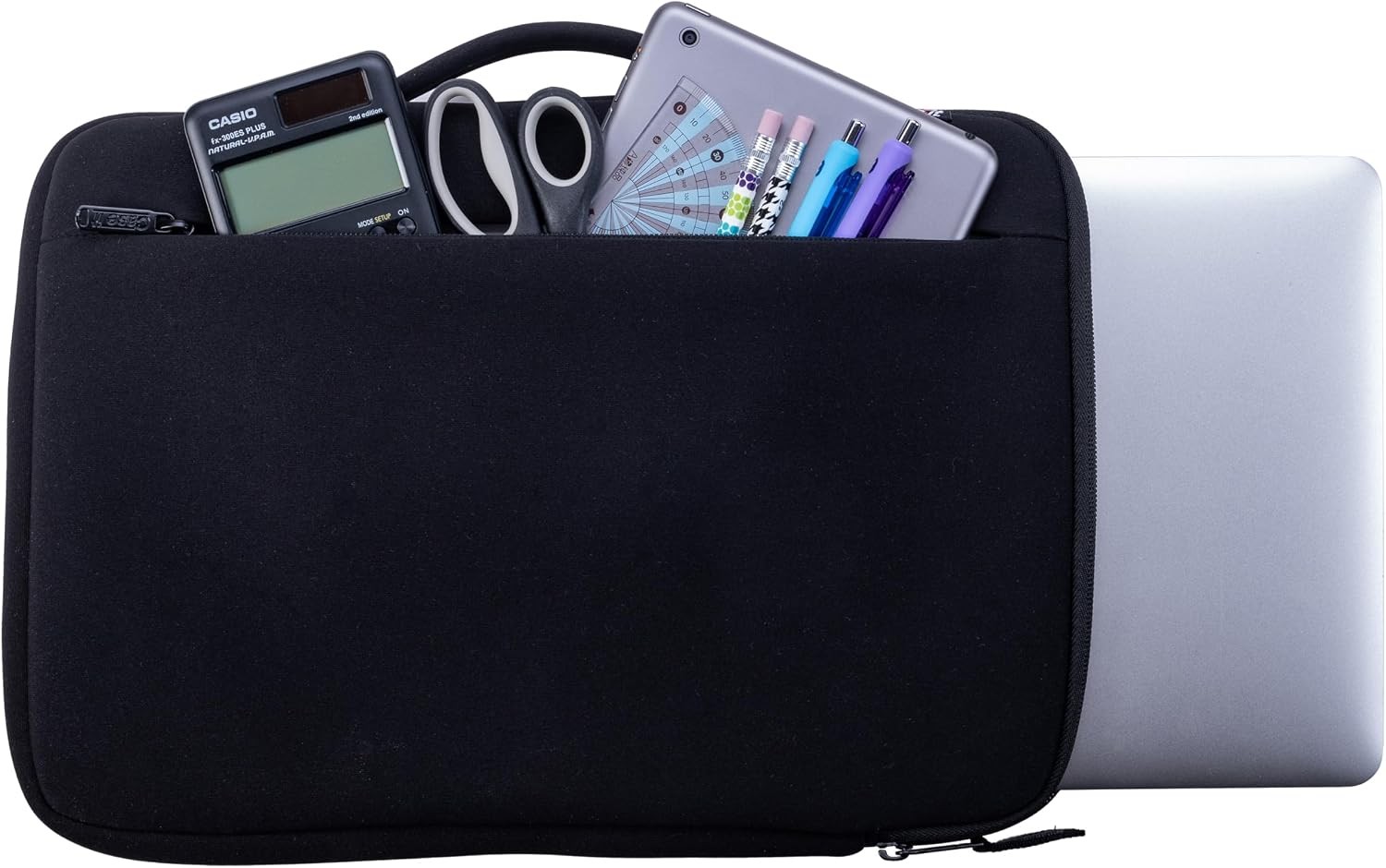 Neoprene Padded Laptop Sleeve for 13 Inch Laptop/Tablet | External Zipper Pocket
