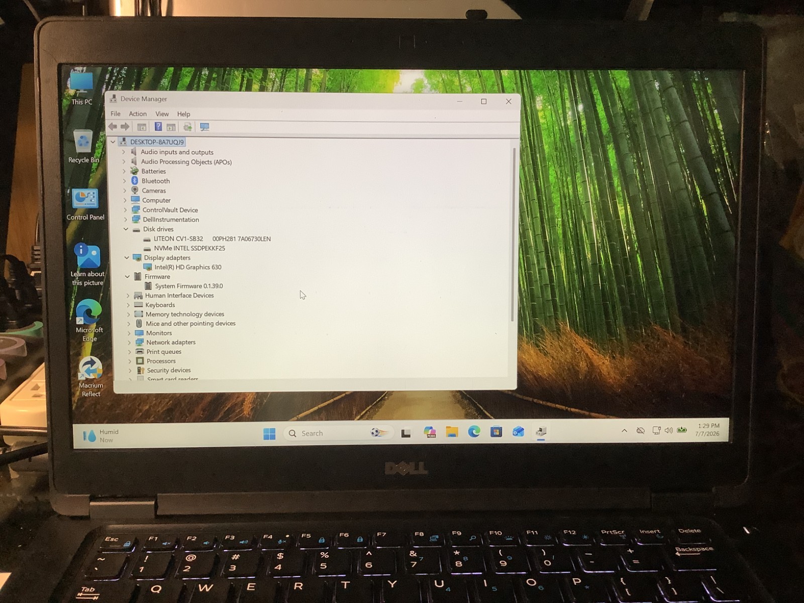 Dell Latitude 5480, i7-7820HQ – 8 GB – 256 GB NVMe + 32 GB Windows 11 Pro 25H2