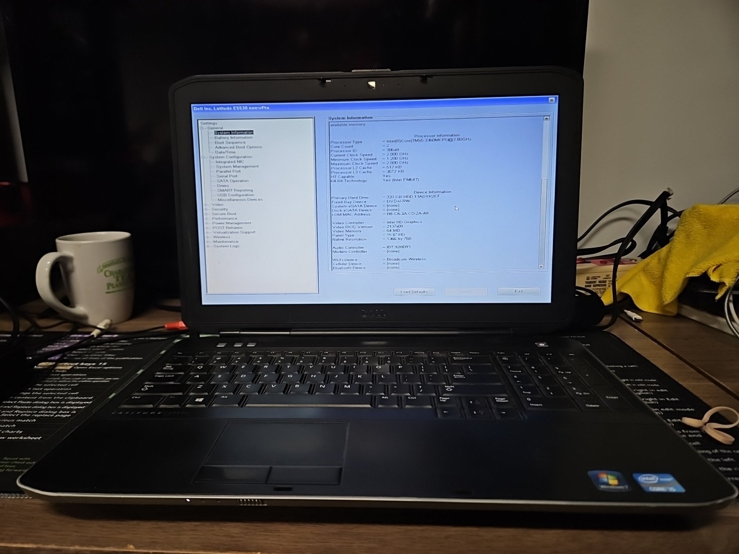 Dell Laptop Latitude E5530 Intel i5 3360CPU 2.8GHz 8GB DD3 320GB HD ST 74JQWW1