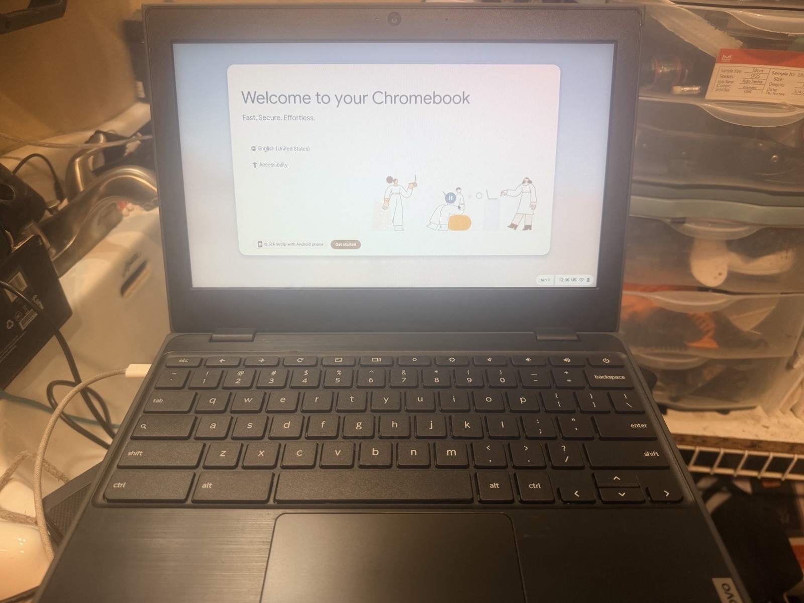 Lenovo 100e Chromebook 2nd Gen MTK 11.6″ 32GB 4GB Laptop RESET Tested