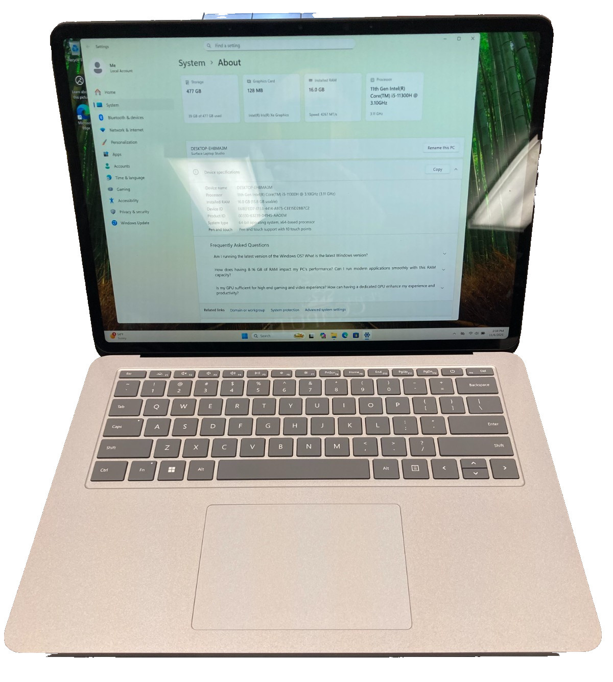 Microsoft Surface Laptop Studio 14.4” Touch Intel i5-11300H 16GB RAM 512GB SSD