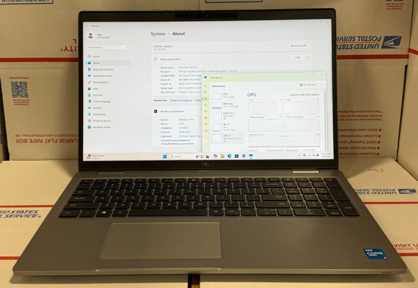 Dell Latitude 5520 15.6” (Intel Core i5-1145G7 / 2.6GHz 16GB RAM / 256GB SSD)