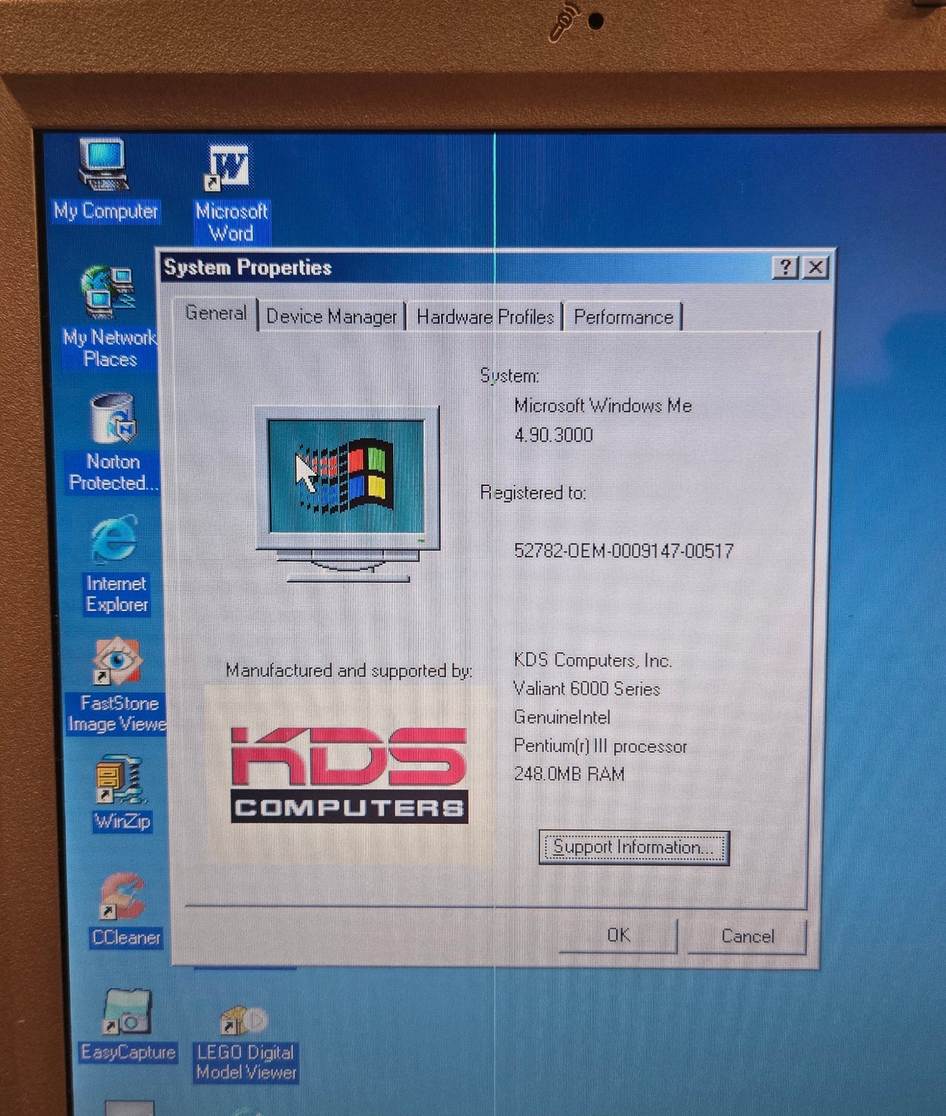 Vintage KDS Valiant 6380iPTD (Intel Pentium III @ 800 MHz, 256 MB RAM, WinME)