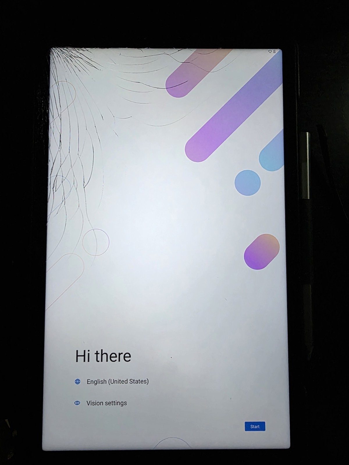 Lenovo Tablet P11 – Storm Grey Shattered Screen Corner…still Works With Pen