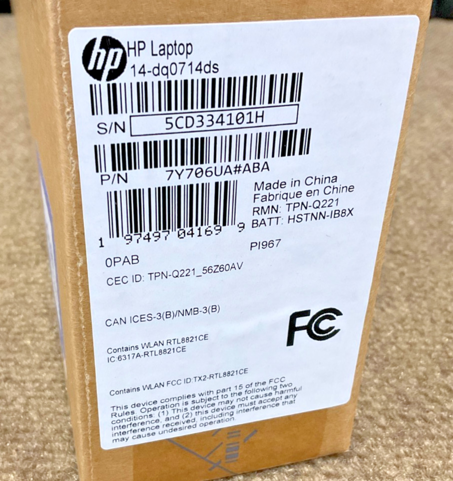 HP Laptop 14-dq0714ds N4120 4GB 64GB BT WiFiAC 14WT W11H Royal Blue 7Y706UA#ABA