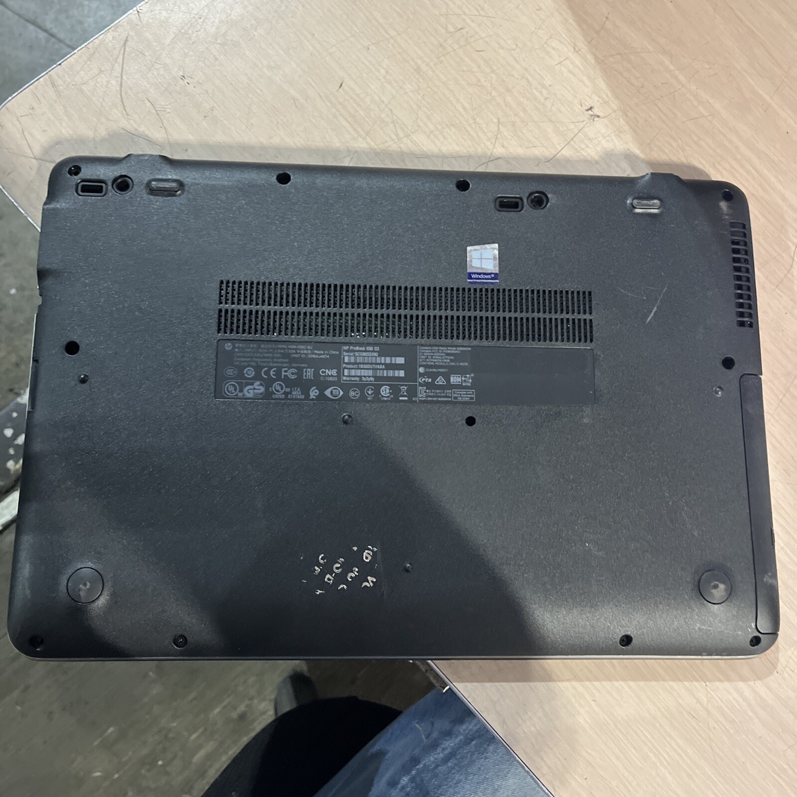 HP PROBOOK 650 G3 INTEL CORE I7-7600U 2.80GHZ 8GB RAM NO HD