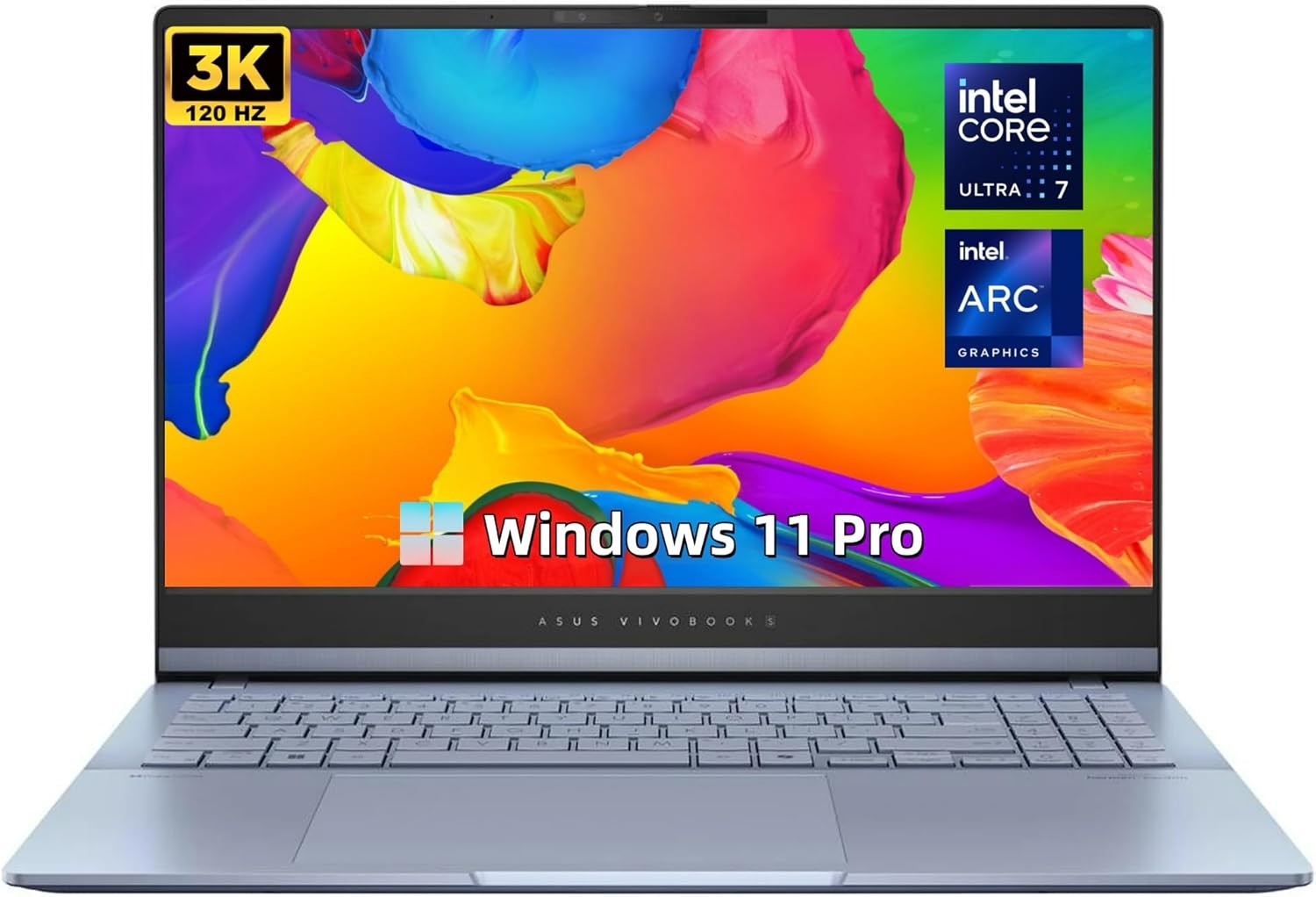 ASUS Vivobook S15 15.6″ Laptop 3k OLED 120Hz Ultra 7-155H 16GB 1TB SSD Mist Blue