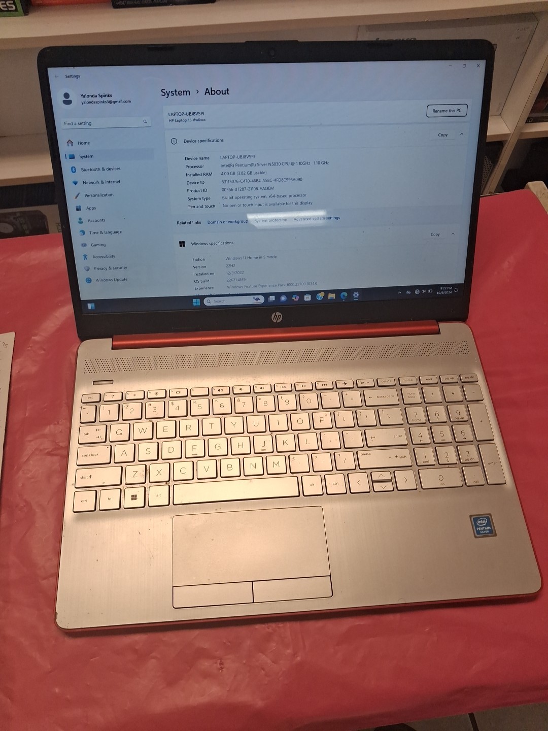 Red HP 15-dw0083wm Laptop Notebook