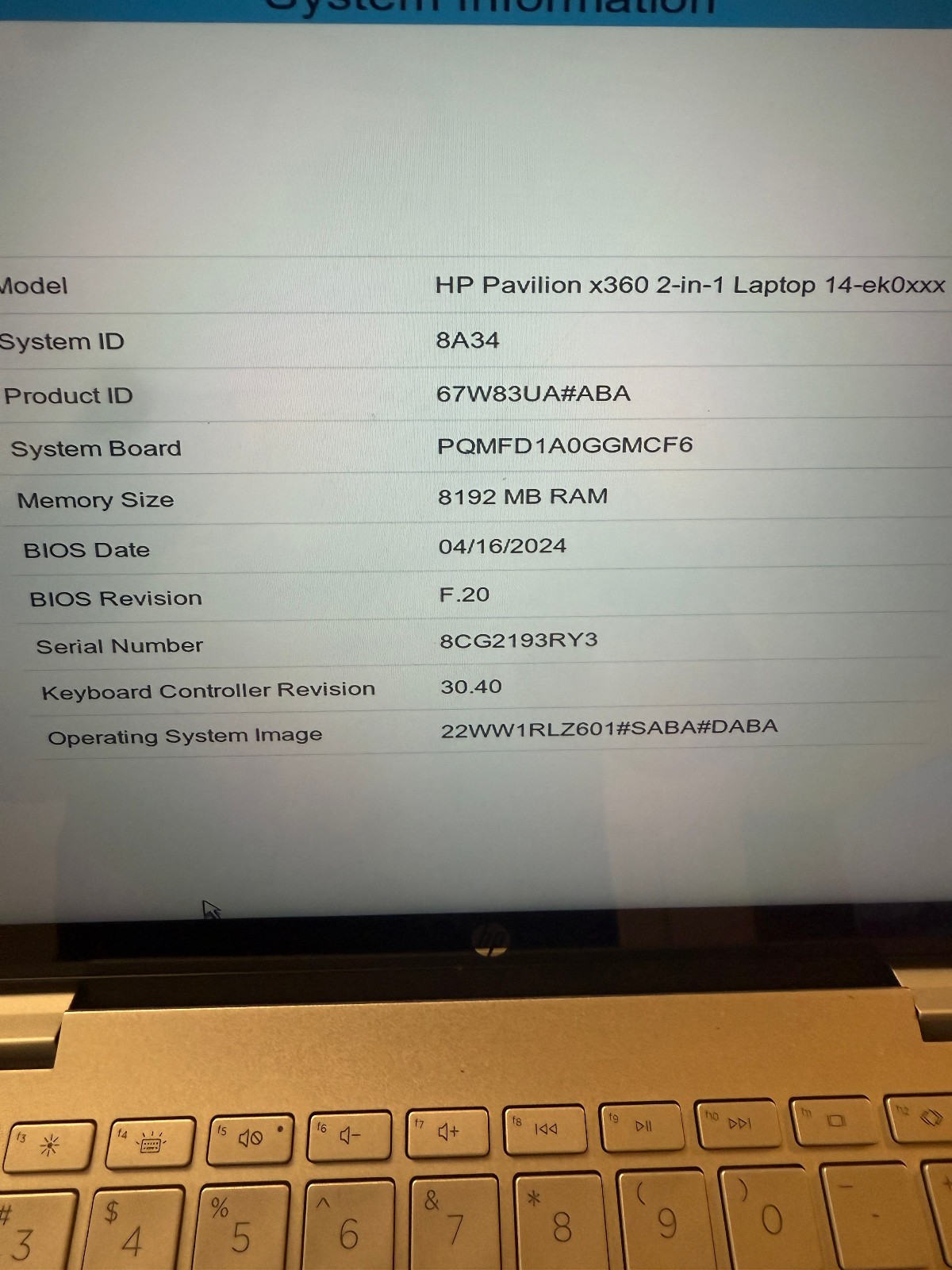 Hp Pavilion x360 2-in-1 Laptop 14-ek0xxx 14″ i5-1235u 8GB 512GB – for parts.