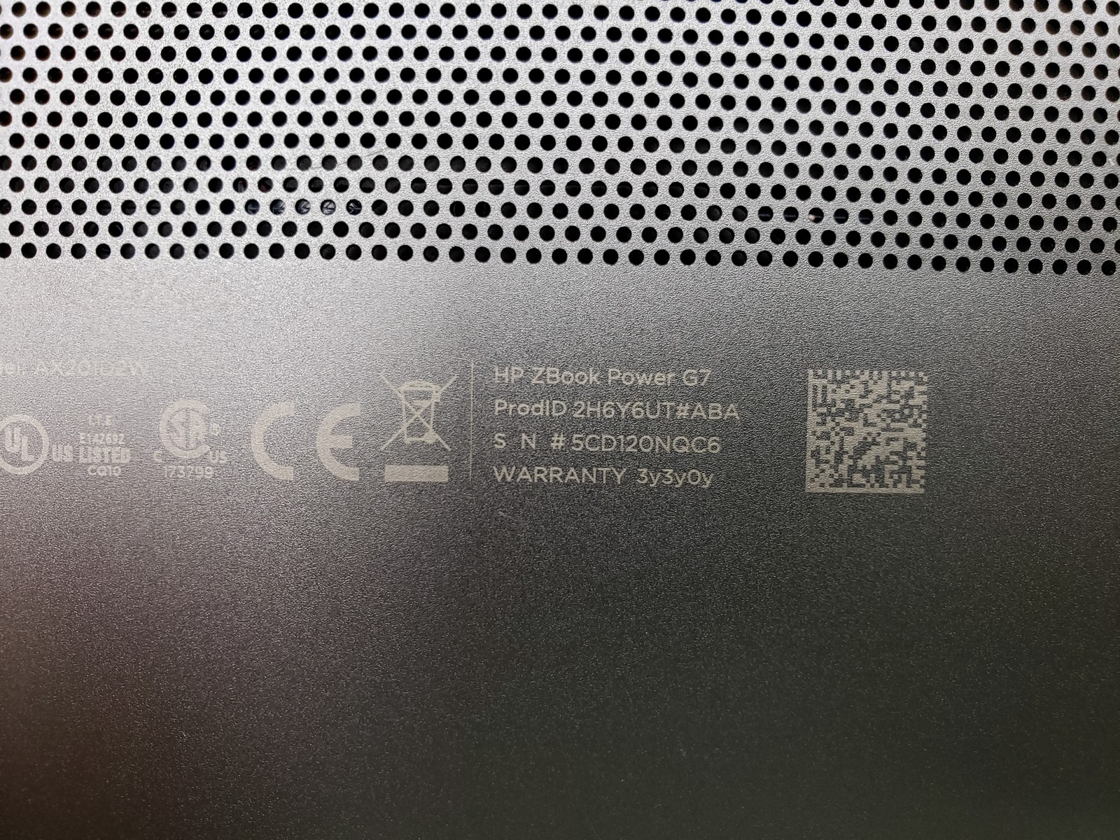 HP ZBook Power G7 i7-10850H 16GB RAM 256GB SSD 15.6″ Quadro T1000 Win 11 Pro.