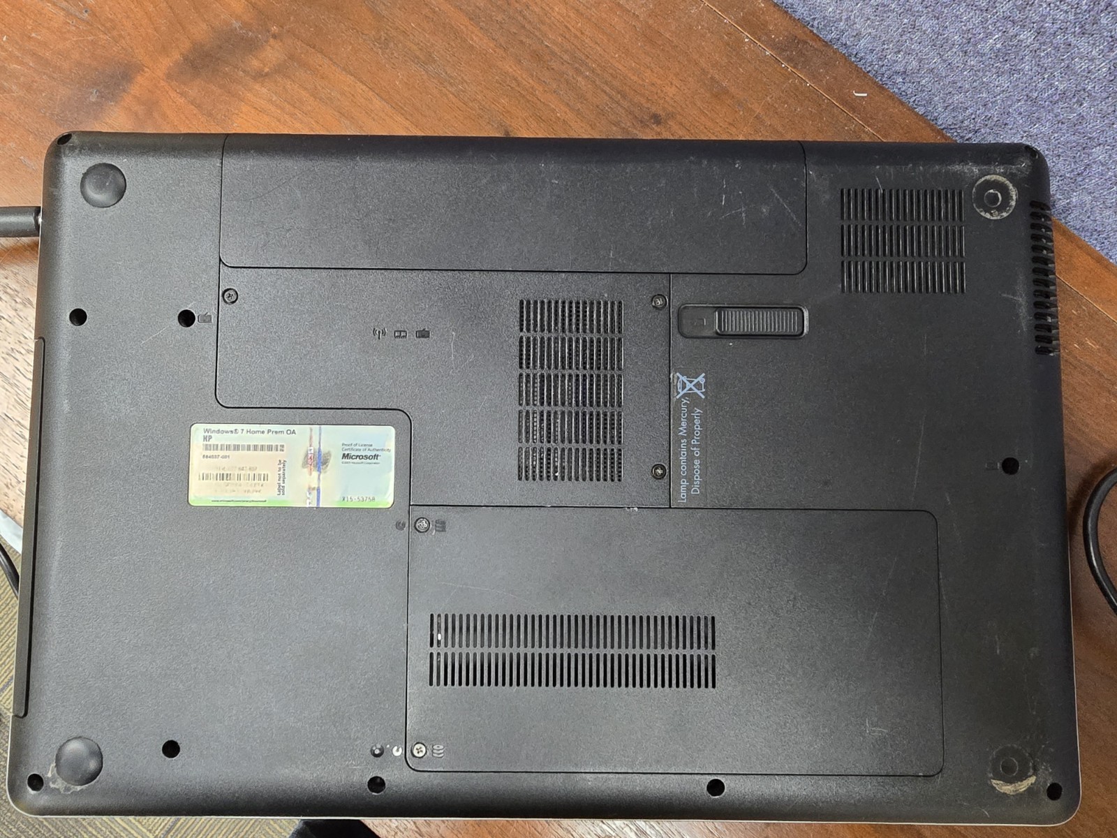 HP Pavilion G62-228CL laptop 4GB RAM – NO HARD DRIVE/CMOS BAT DEAD PARTS ONLY