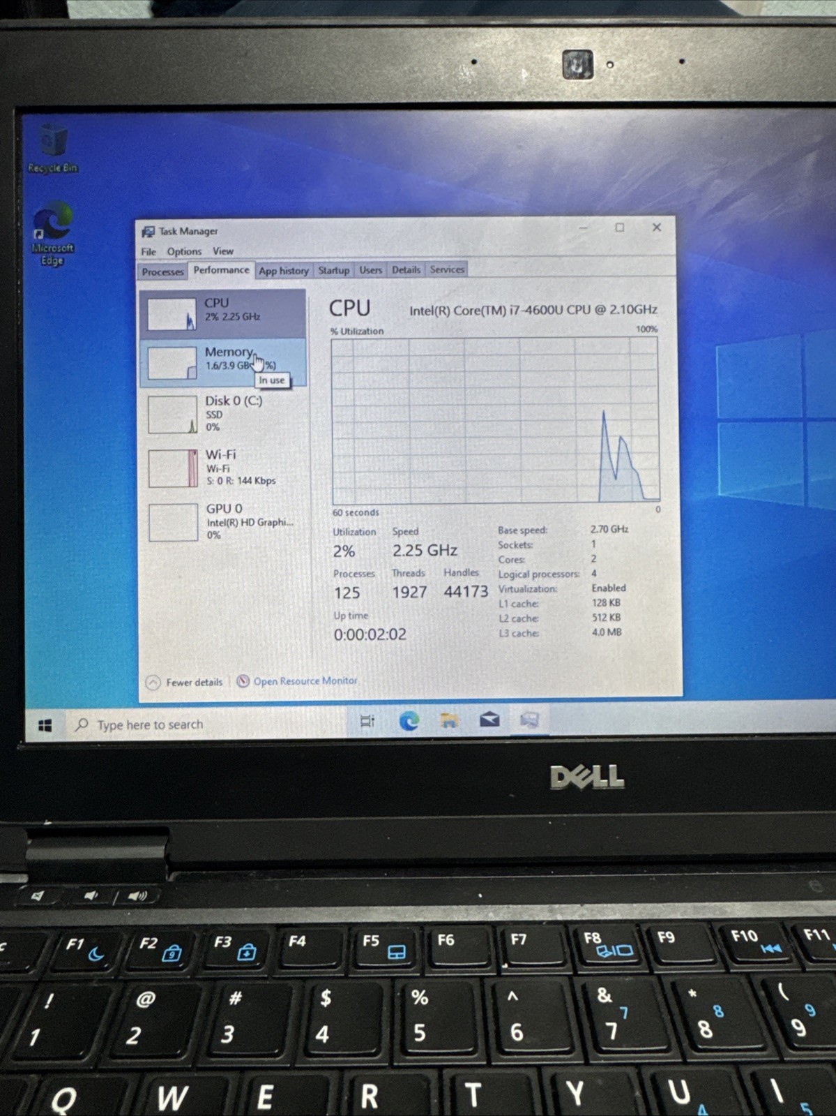 Dell Latitude E7240 Laptop Silver/Black