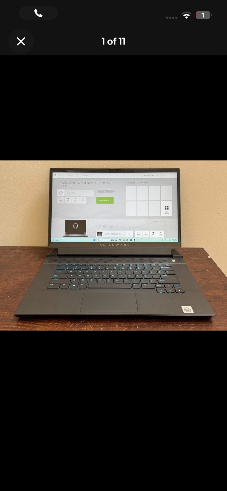 Alienware M15 R3 15.6 i7-10750H 16GB 512GB/SSD NVIDIA GTX 1650 Ti Gaming Laptop