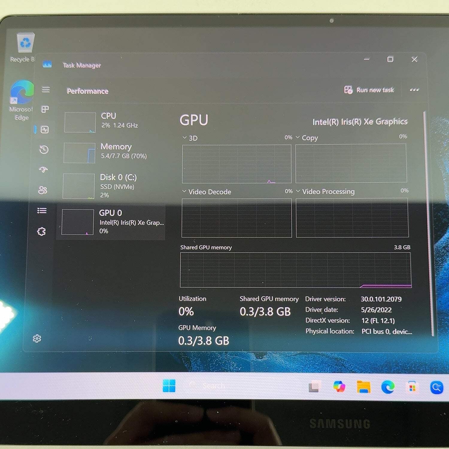 Samsung Galaxy Book2 360 NP730QED 13.3″ i5-1235U 1.3GHz 8GB RAM 256GB SSD