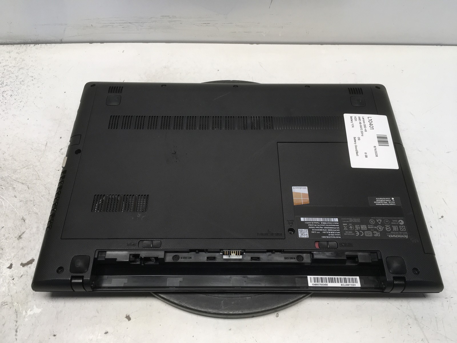 Lenovo G50-45 AMD A8-6410 2GHz 6 GB NO HDD No Batt