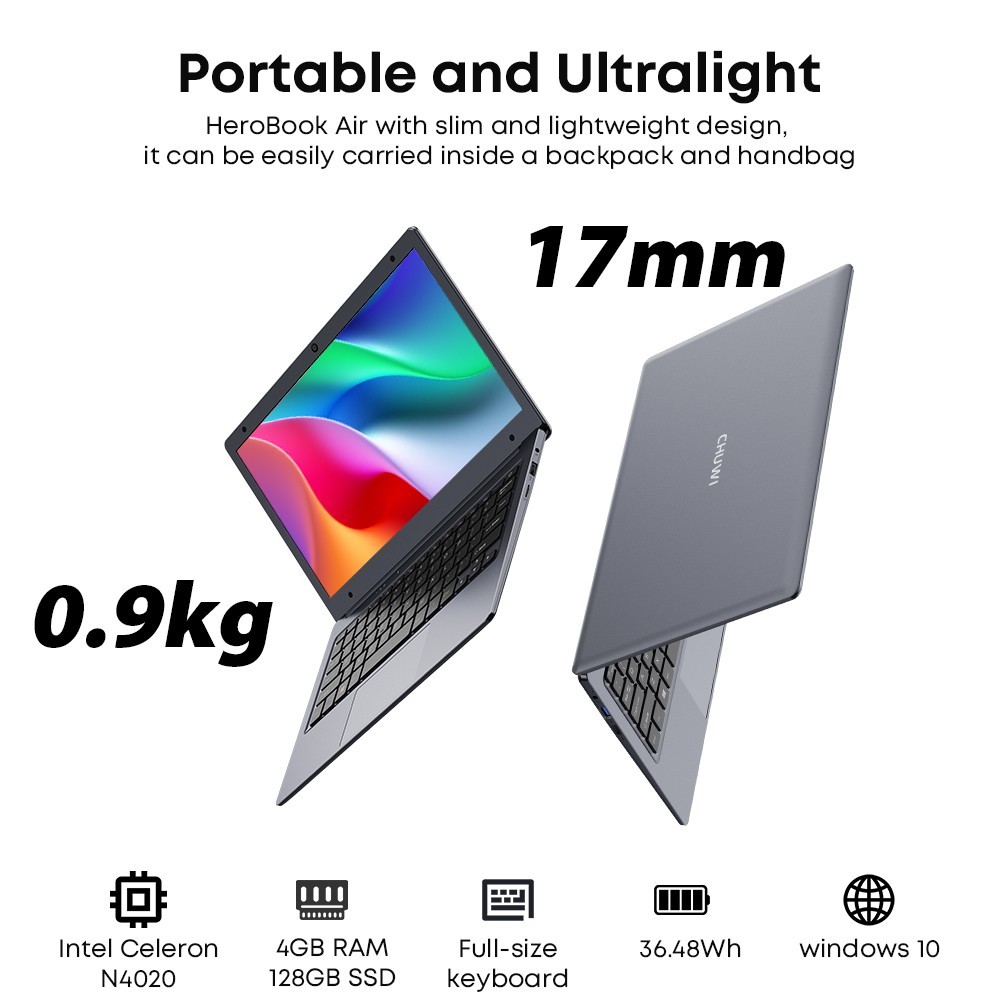 CHUWI Herobook Air Laptop 11.6″ Intel Celeron 4GB RAM 128GB SSD Windows 11 HDMI
