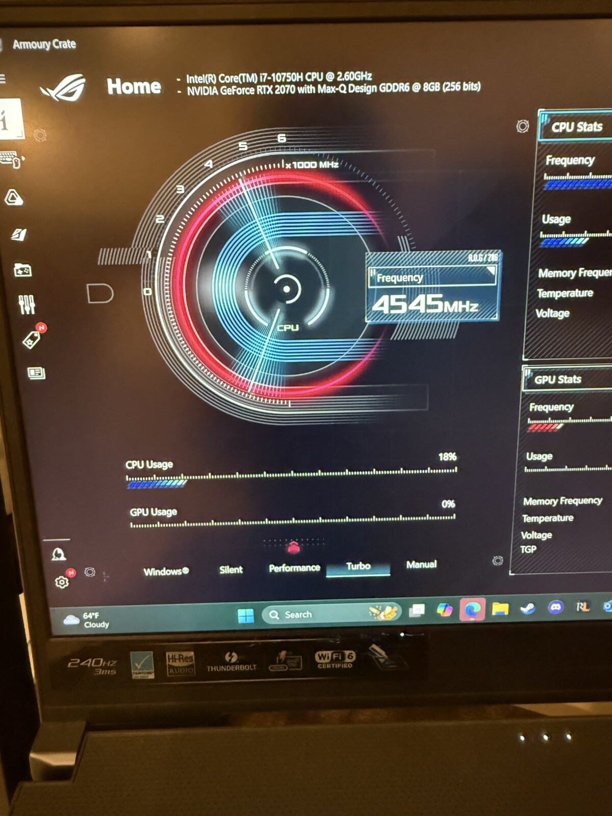 Asus ROG Zephyrus M15 GU502 240Hz FHD i7-10750H 16GB 1TB NVIDIA RTX 2070 – READ