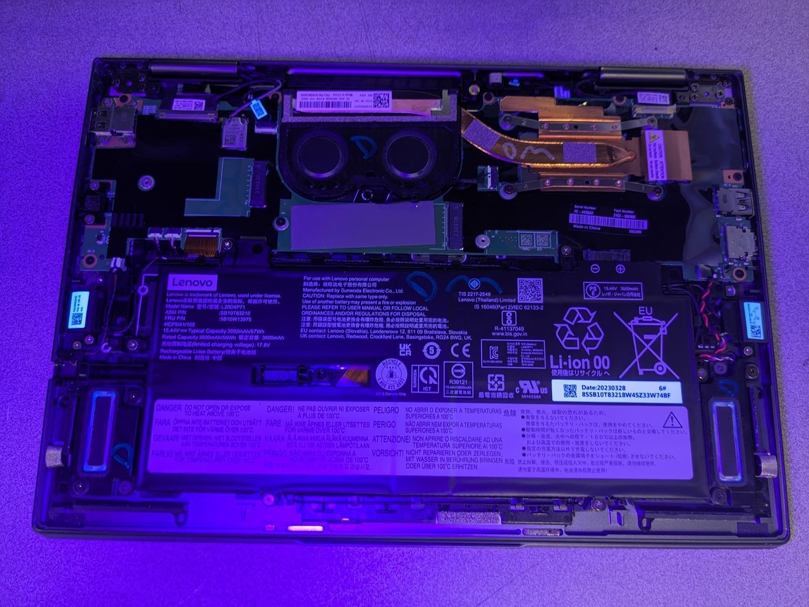 LENOVO THINKPAD X1 YOGA GEN 7 i7-1265U @ 1.3GHz, 32GB RAM, NO HDD/OS – (PARTS)