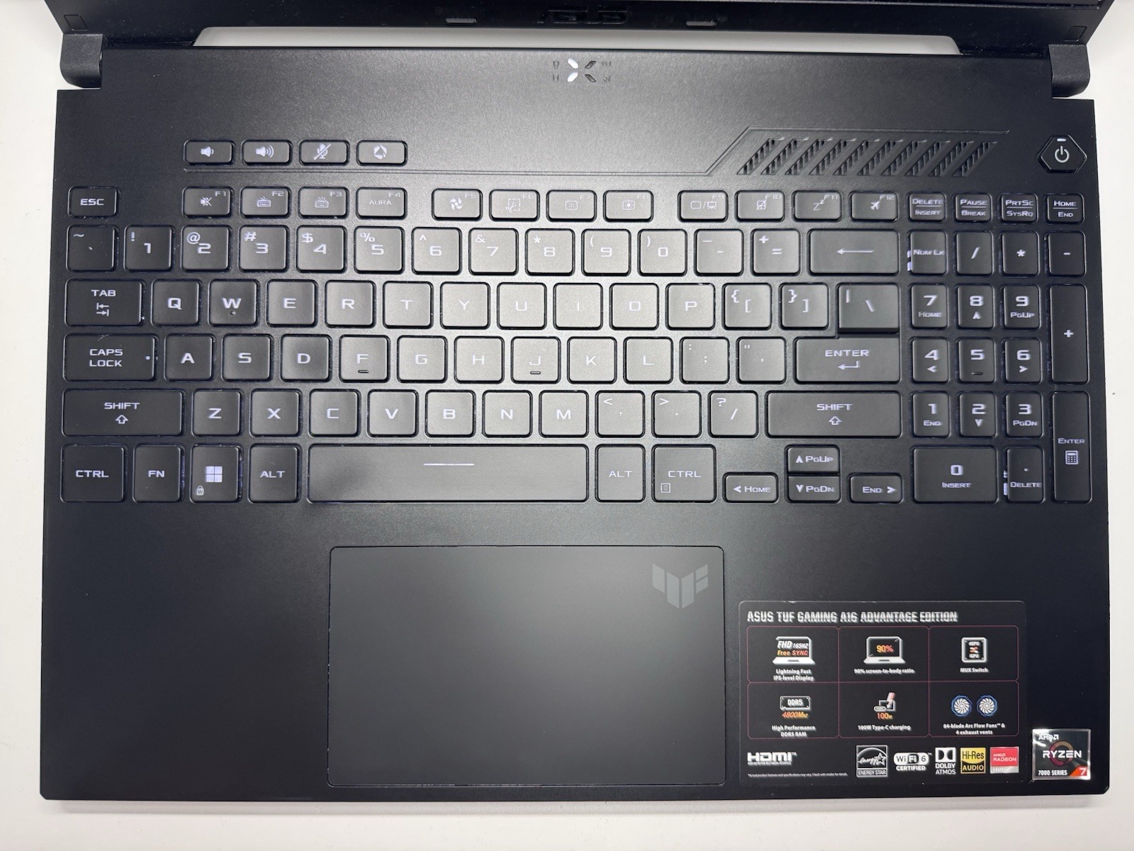 ASUS TUF A16 Gaming Laptop Ryzen 7 7735HS, AMD RX 7700S No Ram/ No Ssd For Parts